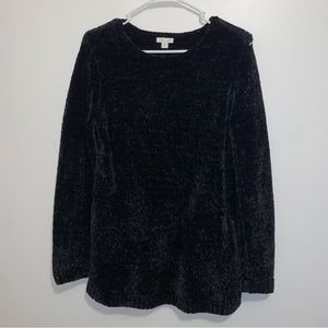J.Jill black chenille sweater